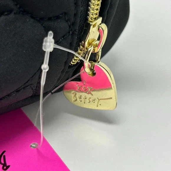 Betsey Johnson Pink Hedgehog Kitsch Cosmetic Pencil Travel Bag New with Tag - Picture 11 of 16